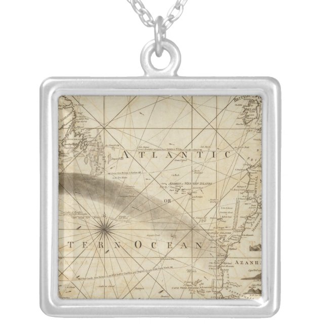 The Atlantic Ocean Silver Plated Necklace (Front)