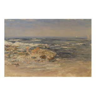 The Atlantic Surf, 1899 (oil on canvas) Wood Wall Art