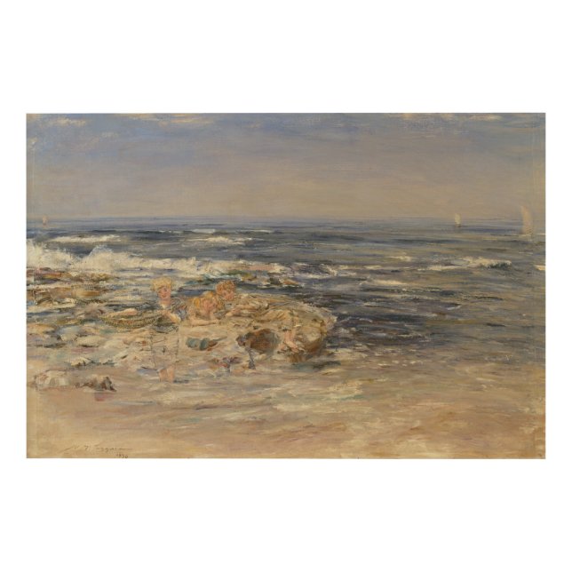 The Atlantic Surf, 1899 (oil on canvas) Wood Wall Art (Front)
