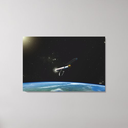 The Atlas V541 Launch Vehicle In Orbit Canvas Print