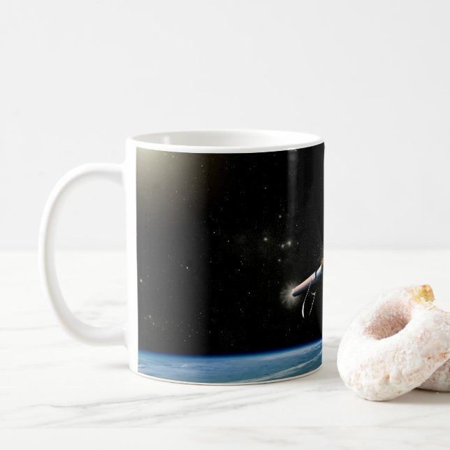 The Atlas V541 Launch Vehicle In Orbit. Coffee Mug (With Donut)
