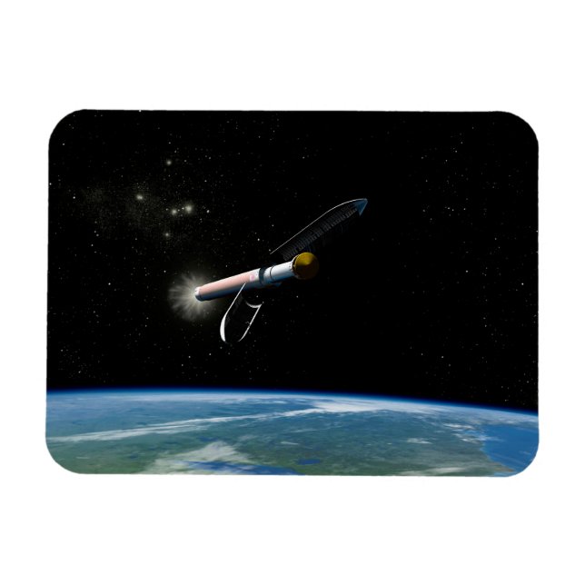 The Atlas V541 Launch Vehicle In Orbit. Magnet (Horizontal)