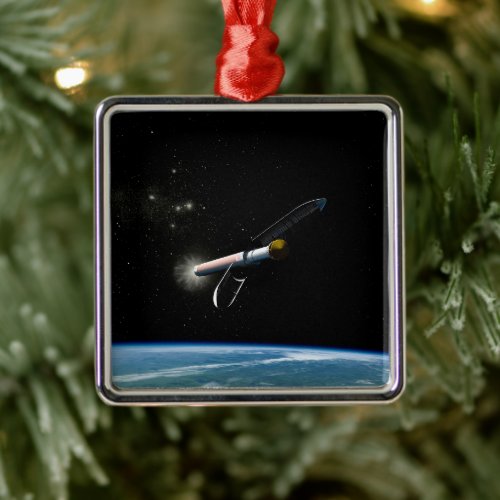 The Atlas V541 Launch Vehicle In Orbit Metal Ornament