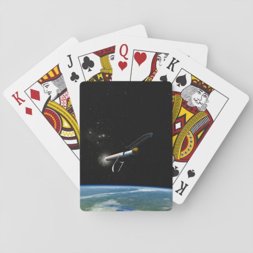 The Atlas V541 Launch Vehicle In Orbit Playing Cards