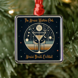 The Atomic Martini Club Atomic Bomb Cocktail Metal Ornament