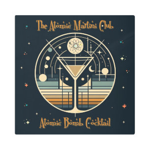 The Atomic Martini Club Atomic Bomb Cocktail Metal Print