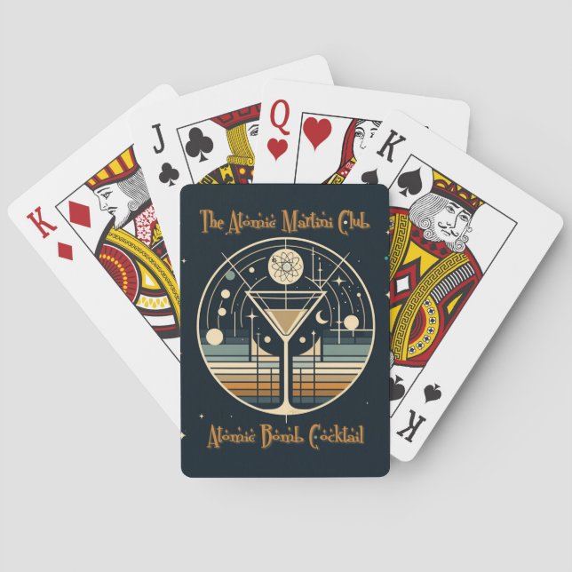 The Atomic Martini Club Atomic Bomb Cocktail Poker Cards (Back)