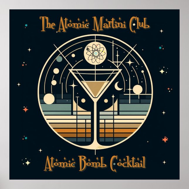 The Atomic Martini Club Atomic Bomb Cocktail Poster (Front)