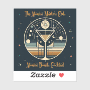 The Atomic Martini Club Atomic Bomb Cocktail Sticker