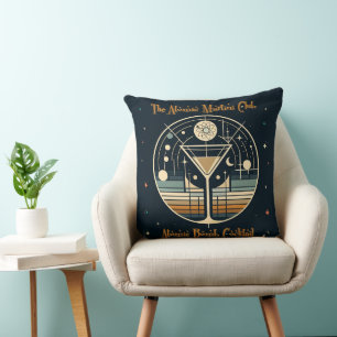 The Atomic Martini Club Atomic Bomb Cocktail Throw Pillow
