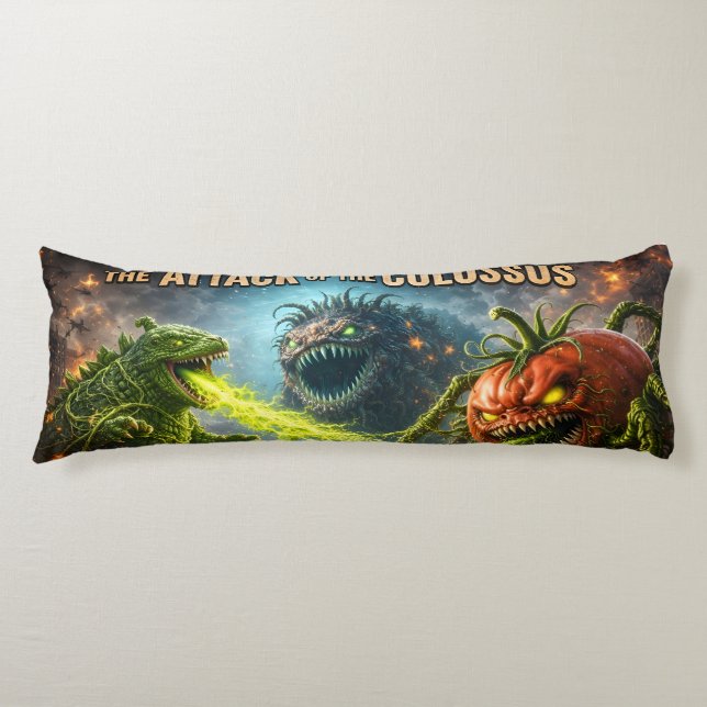 The attack of the Colossus mutant veggie body cush Pillow (Front)