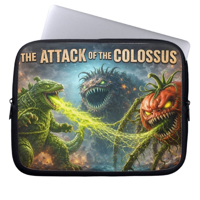 The attack of the Colossus sci-fi Caillou monster  Laptop Sleeve (Front)