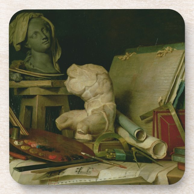 The Attributes of the Arts, 1769 (oil on canvas) Coaster (Front)