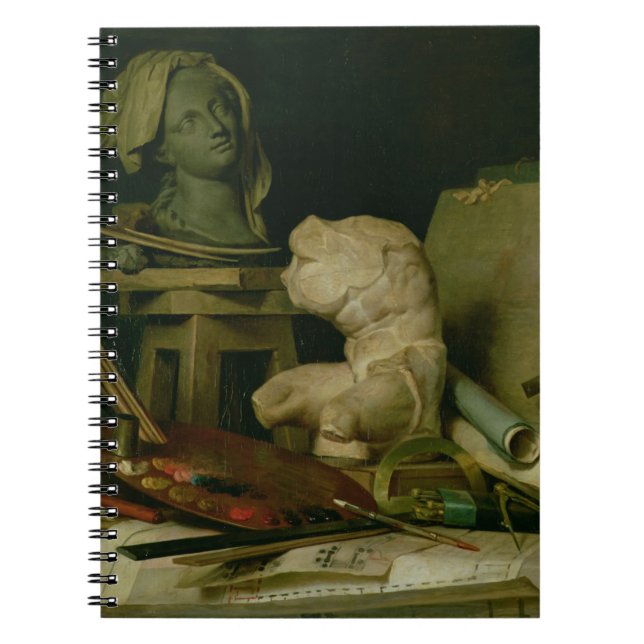 The Attributes of the Arts, 1769 (oil on canvas) Notebook (Front)