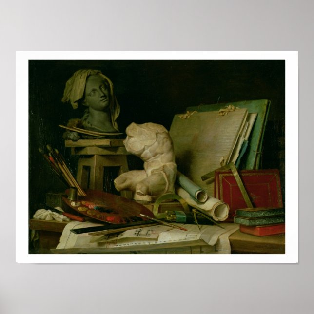 The Attributes of the Arts, 1769 (oil on canvas) Poster (Front)