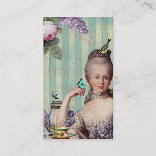 Customizable Thé au Petit Trianon calling card Business Card Templates