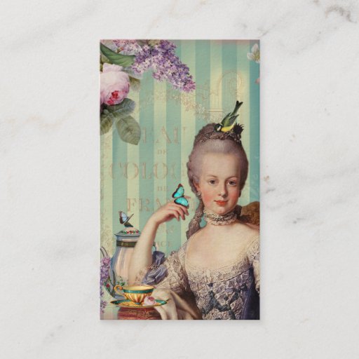 Customizable Thé au Petit Trianon on ivory with teapot Business Card Template