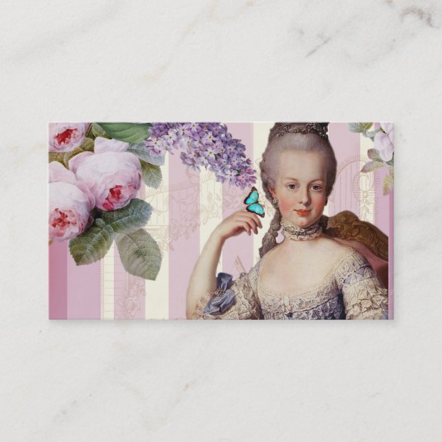 Thé au Petit Trianon – rose Business Card (Front)
