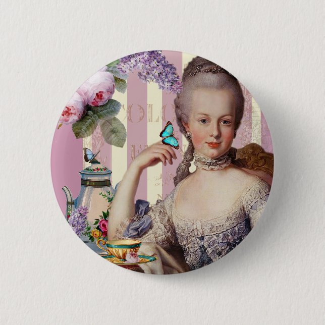 Thé au Petit Trianon – rose Button (Front)