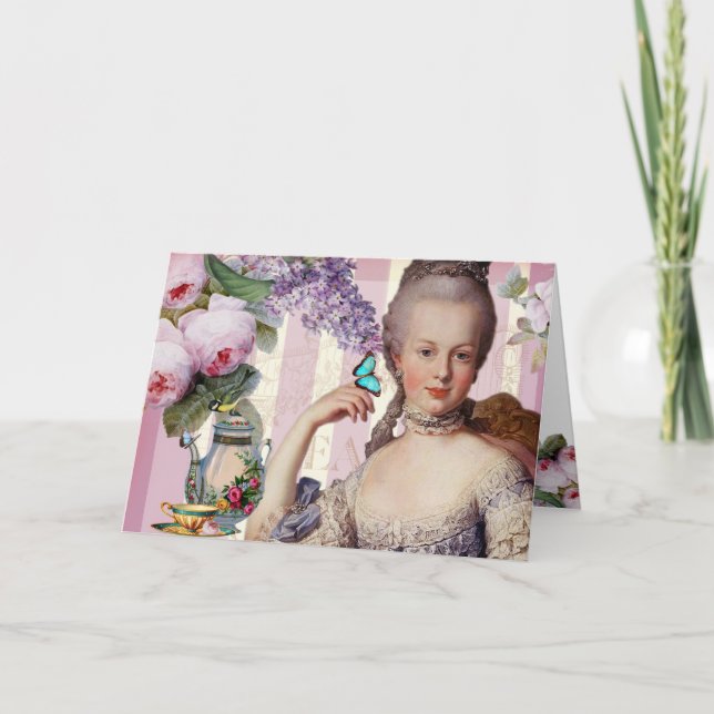 Thé au Petit Trianon – rose  Happy Mothers Day Card (Front)