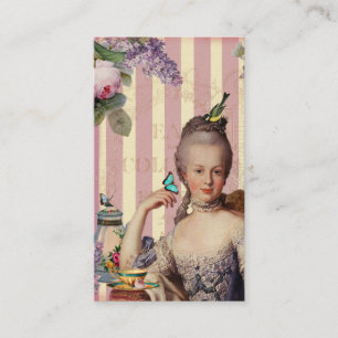 Thé au Petit Trianon – rose on ivory Business Card
