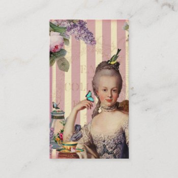Thé Au Petit Trianon – Rose On Ivory Business Card by WickedlyLovely at Zazzle
