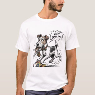 The Audacious Wire: Funny Fox Terrier Peekaboo T-Shirt