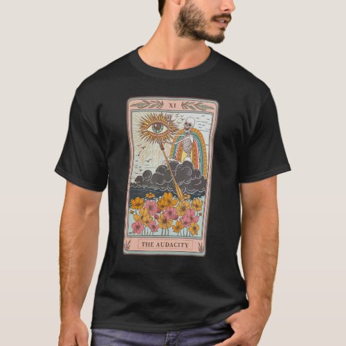 The Audacity Skeleton Tarot Card Aesthetic Sun Evi T_Shirt