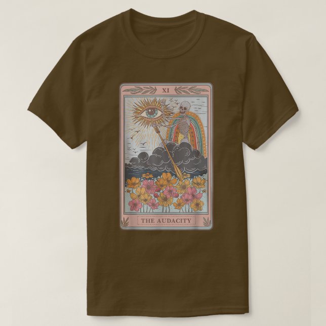 The Audacity Skeleton Tarot Card Sun Evil Eye Aest T-Shirt (Design Front)