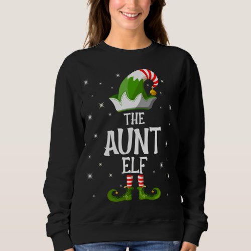 The Aunt Elf Family Matching Group Christmas Sweatshirt