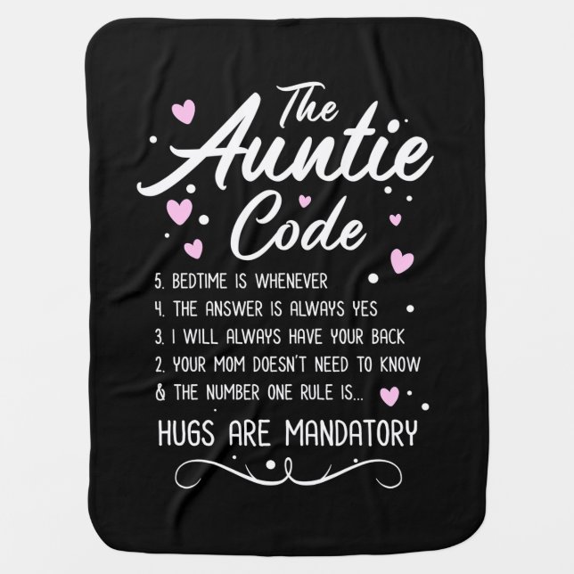 The Auntie Code Baby Blanket (Front)