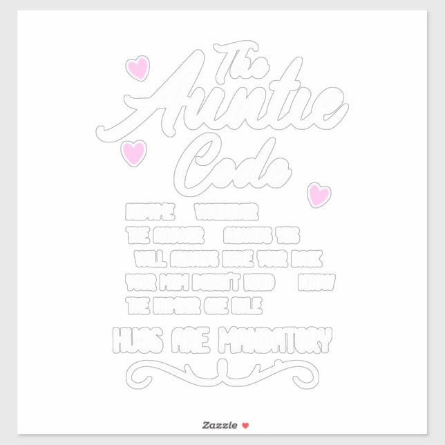 The Auntie Code Sticker (Sheet)