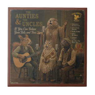 The Aunties & the Uncles: a Parody Ceramic Tile