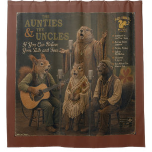 The Aunties & the Uncles: a Parody Shower Curtain