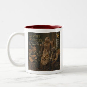 The Aunties & the Uncles: a Parody Two-Tone Coffee Mug