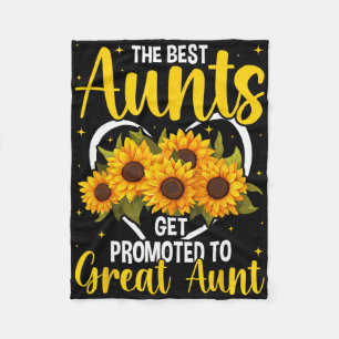 The Aunts Get Promoted To Great Aunt New Great Aun Fleece Blanket