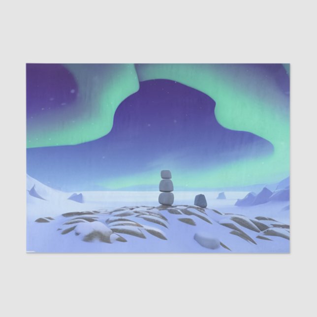 The Aurora Borealis:  Dancing Lights Of The North Tissue Paper (Front)