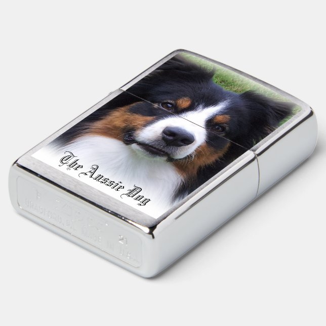 The Aussie Dog Zippo Lighter (Angled)