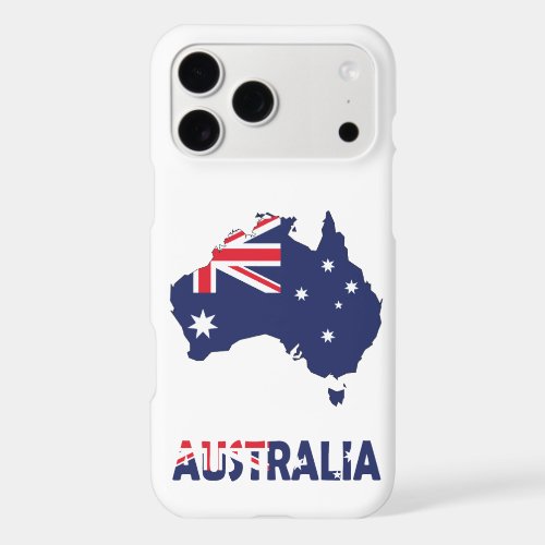 The Australian flag within the name and map iPhone 17 Pro Max Case