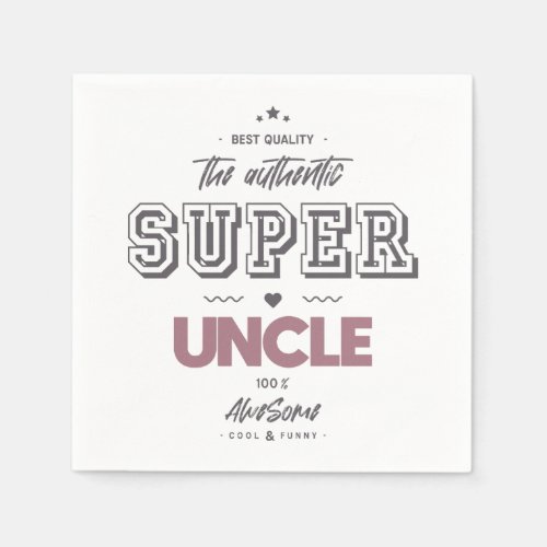 The authentic great uncle shot glass napkins
