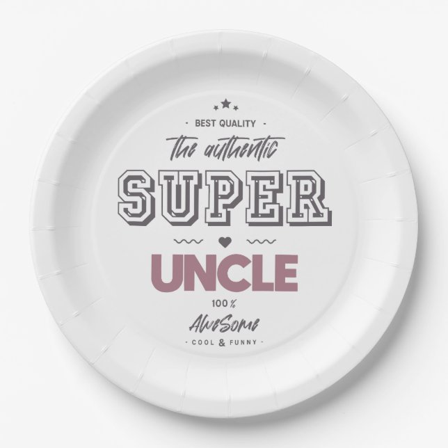 The authentic great uncle shot glass napkins paper plates (Front)