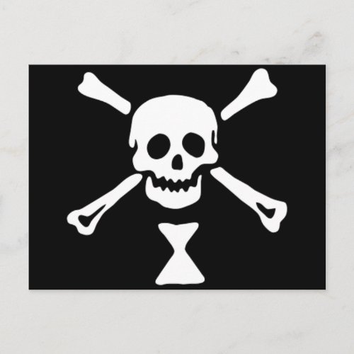 The authentic pirate flag of Emanuel Wynne Postcard