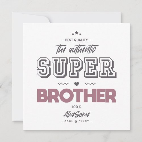 The authentic super brother card