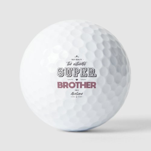 The authentic super brother golf balls