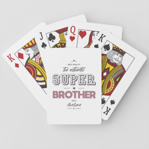 The authentic super brother playing cards