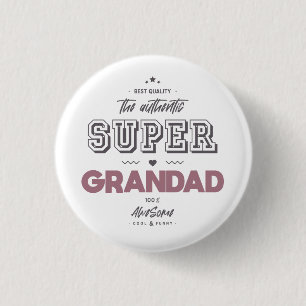 The authentic super grandad button