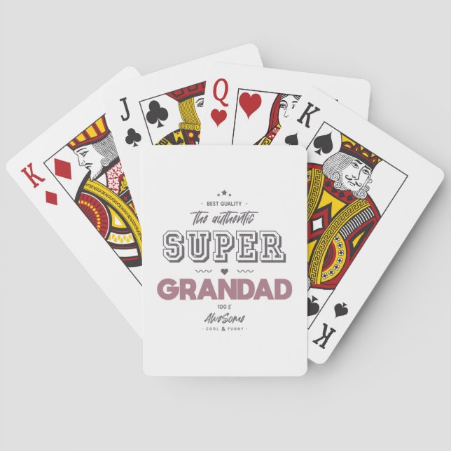 The authentic super grandad poker cards (Back)