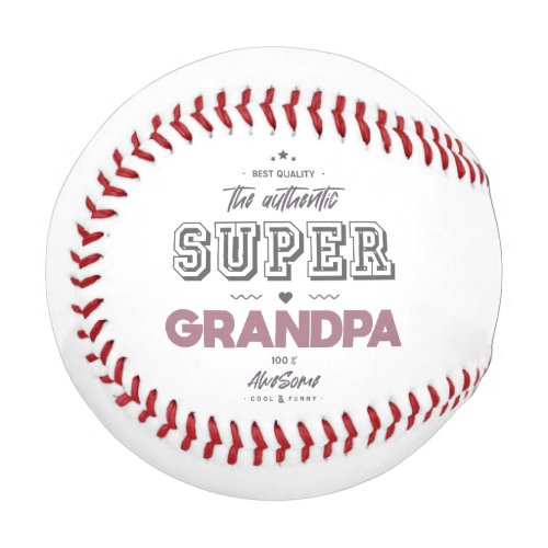 The authentic super grandpa baseball