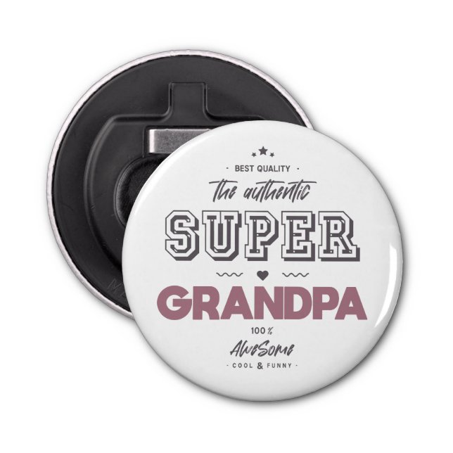 The authentic super grandpa bottle opener (Front)