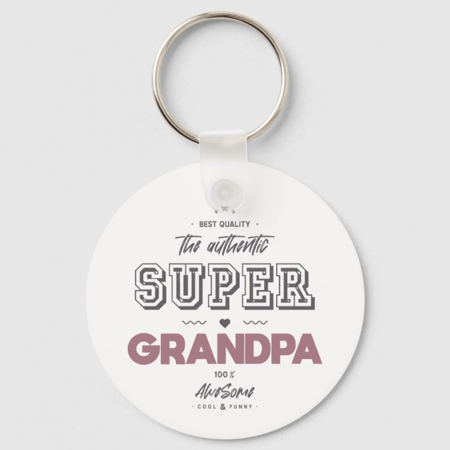 The authentic super grandpa keychain (Front)